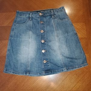 H&M Refuge Button-Front Denim Skirt
